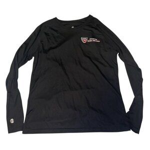 USTA Billie Jean King Tennis Center Black Long Sleeve Shirt Womens Small